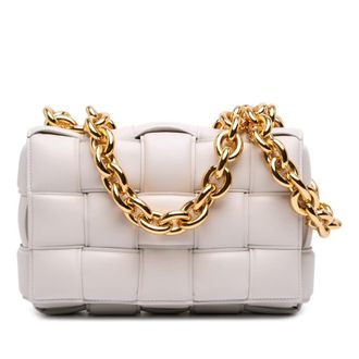 Bottega Veneta Pre-owned Bottega Veneta Nappa Intrecciato Padded Chain Cassette Satchel Ladies GA7GDXAWC12L238J
