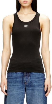 Diesel T-Anki-OD Metallic Oval D Cutout Rib Tank in Black at Nordstrom, Size Xx-Small
