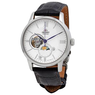 Orient Sun & Moon Automatic Silver Dial Mens Watch RA-AS0011S10B