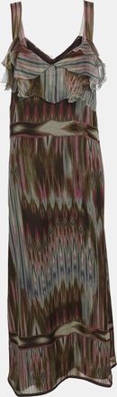 Marina Rinaldi Multicolor Aztec Print Silk Dress