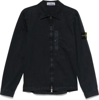 Stone Island Compass-badge shirt jacket - Blue