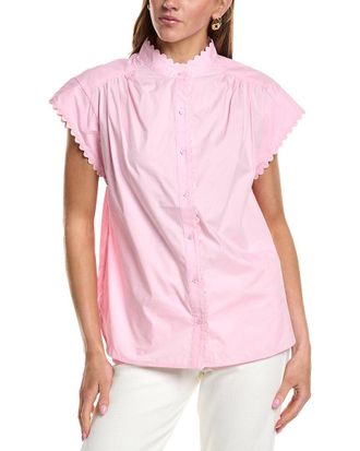 English Factory Ric Rac Detailed Short Sleeve Shirt