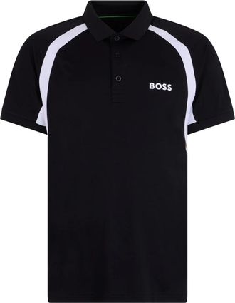 HUGO BOSS Active Sneldrogend Slim-fit Poloshirt - Heren - Polos - Zwart - 2XL - Polyester - Tops