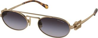 Miu Miu MU54ZS 7OE5D1 Womens Sunglasses Gold Size 53