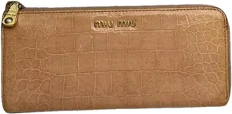 Miu Miu Pre-owned Wallets, female, Brown, Size: ONE SIZE Pre-owned Wallet