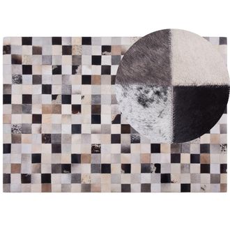 Beliani Beliani - Alfombra De Piel De Vacuno Multicolor 160 X 230 Cm Rectangular Patchwork Hecha A Mano Rize