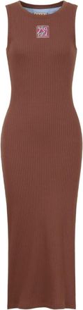 Marni Brown Knitted Round Neck Maxi Dress