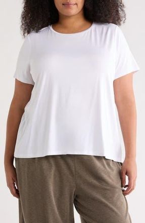 Eileen Fisher Crewneck Short Sleeve T-Shirt in White at Nordstrom Rack, Size 1 X