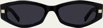 Givenchy GV Day Geometric Acetate Oval Sunglasses
