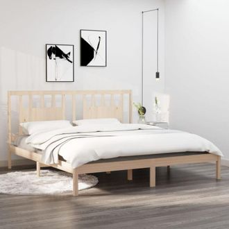 vidaXL Estructura De Cama De Madera Maciza De Pino 200x200 Cm Vidaxl