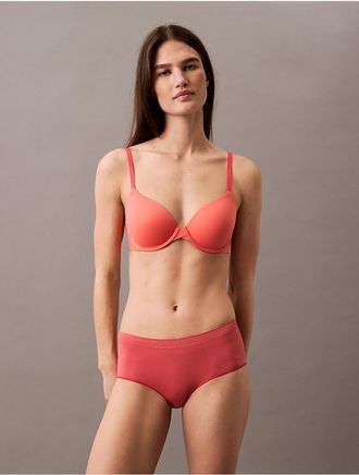 Calvin Klein Womens Bonded Flex Boyshort - Red - XS