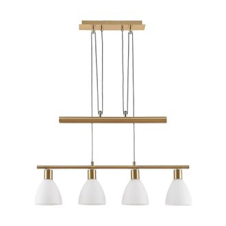 Lampenwelt.com Lindby L&aacute;mpara Colgante simeon En Dorado De Vidrio