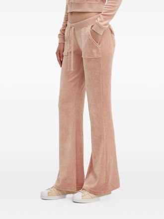 Juicy Couture drawstring flared trousers - women - Elastane/Polyester - M - Pink