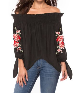 Beach Riot Rose Top In Black