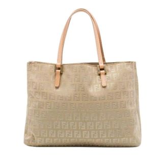 Fendi Pre-owned Canvas Tote - Dames - Vintage Shopper - Beige - ONE Size - Leer - Vintage