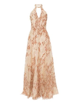 Saiid Kobeisy Embroidered Long Dress