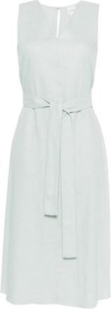 Calvin Klein V-neck Belted Midi Dress