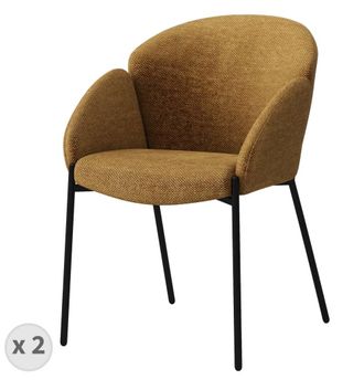 Moloo Silla de tela mostaza (x2)