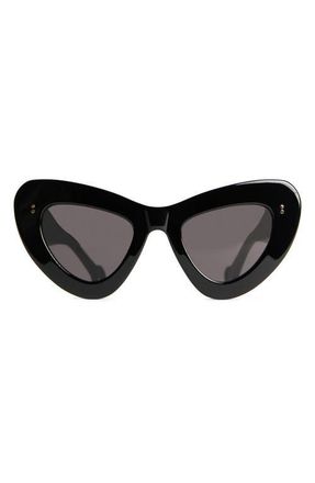 J.W.Anderson 49mm Butterfly Sunglasses in Black at Nordstrom
