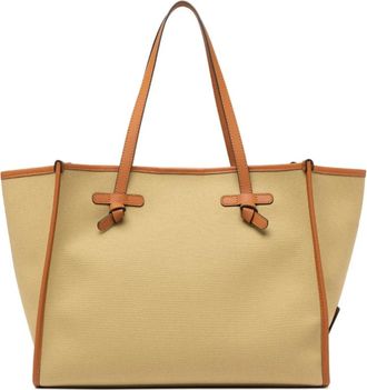 Gianni Chiarini Marcella Tote Bag - Dames - Shoppers - Beige - ONE Size - Katoen - Tassen
