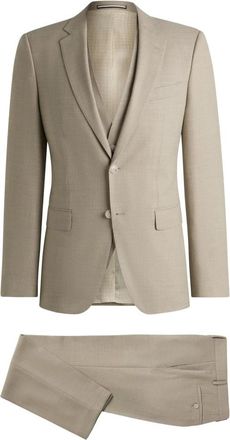 HUGO BOSS Single Breasted Suit - Heren - Business pakken - Beige - XL - Kostuums
