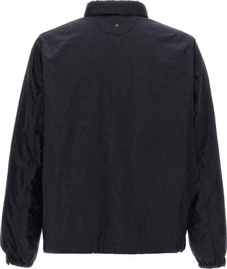 Valentino Garavani Mens Blue Polyamide Shell Jacket Clothing