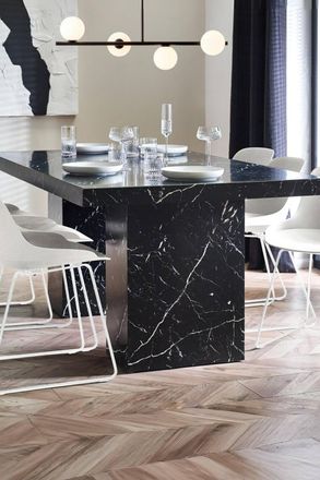 Julian Bowen Rome Rectangular 6-8 Seater Dining Table in Black