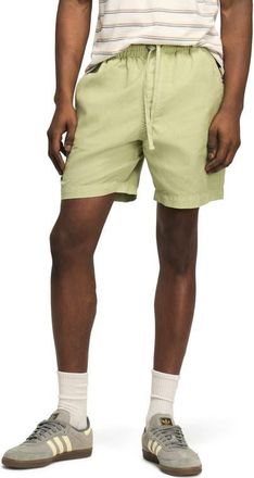 Lucky Brand Linen & Cotton Pull-On Shorts in Sea Spray at Nordstrom, Size Xx-Large