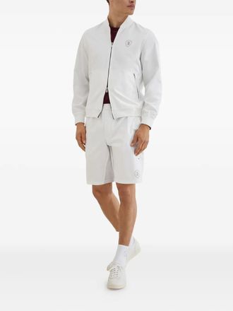 Brunello Cucinelli elastic-waist panelled shorts - men - Polyurethane/Polyester - 3XL - White