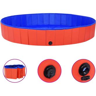 vidaXL Furniture Limited - Piscina Para Perros Plegable Pvc Rojo 200x30