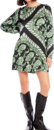 Fifteen Twenty Juliette Mini Dress In Black/green