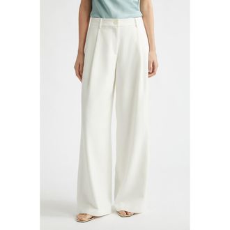Toccin Solara Pleat Front Wide Leg Pants in Optic at Nordstrom, Size 00