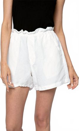 NSF Joey Elastic Waist Easy Short In White