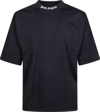 Palm Angels Black Classic Logo Over Gothic T-Shirt