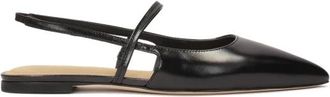 Kazar Platte pumps met open hiel - Dames - Ballerinas - Zwart - 38 EU - Leer - Schoenen