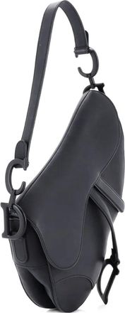 Dior Ultra Matte Saddle Handbag Leather Medium shoulder bag - Nero