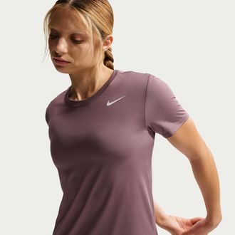 Nike Womens Dri-FIT T-Shirt in Purple | DX0687-502
