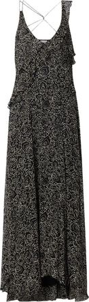 Isabel Marant Abito lungo Luxie con motivo geometrico - Nero