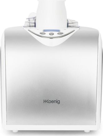 H.Koenig Hf180 M&aacute;quina Para Hacer Helados Caseros Y Sorbetes Profesionales, Heladera Con Compresor, 135 W, 1 Litro, Preparaci&oacute;n 30 Mins, Pantalla Lcd, Conserva