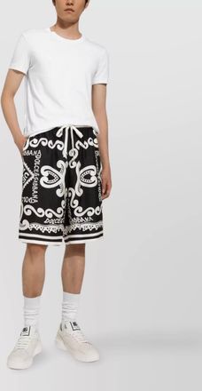 Dolce & Gabbana graphic print silk shorts