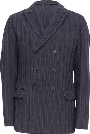 Jil Sander Cotton Striped Double Breasted Blazer