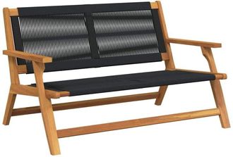 vidaXL Vidaxl - Muebles De Jard&iacute;n Negro 78 X 122 X 73cm Madera Maciza De Acacia