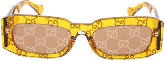 Gucci Accessoires, unisex, Geel, ONE Size, Stijlvolle zonnebril voor modieuze looks