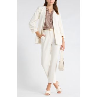 Nordstrom Rack Slim Cinched Sleeve Blazer in Ivory Tofu at Nordstrom Rack, Size X-Small