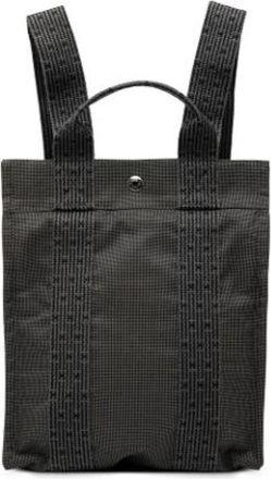 Herm&egrave;s Pre-owned Backpacks, female, Gray, Size: ONE SIZE Pre-owned Canvas Backpack
