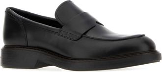 Hogan Mens Black Leather H704 Loafers Nero Sneaker