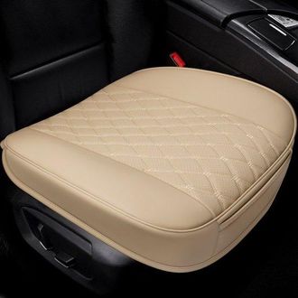 OEM Fundas De Asiento De Coche De Pu, Con Borde Envolvente, Asiento Individual, Sin Respaldo (54 Cm (ancho) X 53 Cm (profundidad), 1 Pieza, Negro)