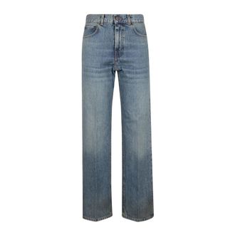 Haikure Bonnie Oil Blue Straight Jeans - Dames - Regular Fit Jeans - Blauw - W27 - Katoen - Jeans