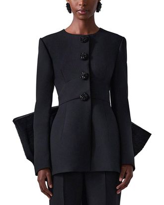 Carolina Herrera Wool-Blend Collarless Jacket