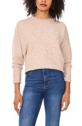 Vince Camuto Exposed Seam Crewneck Sweater in Oatmeal Hthr at Nordstrom Rack, Size Large